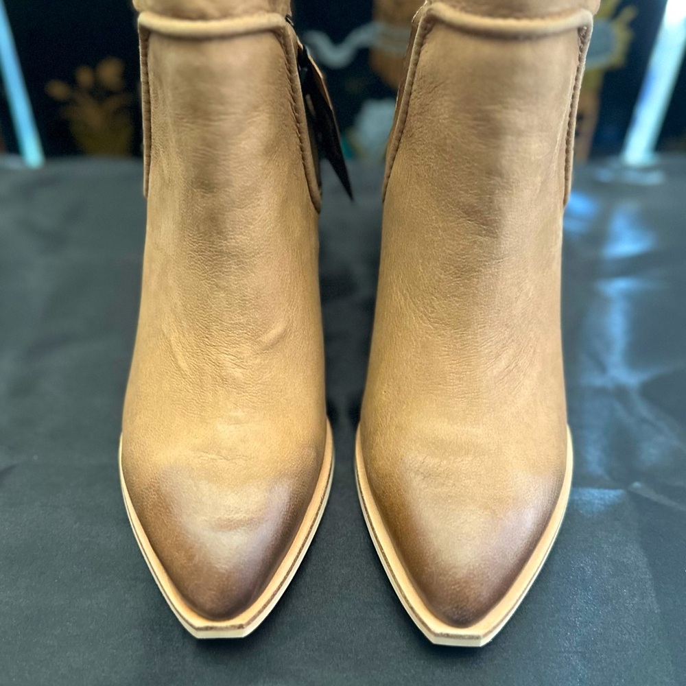 Crevo Footwear / Kazzee Cowboy Bootie / Chestnut / Women’s 8.5